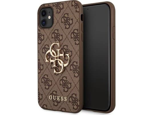 Deksel Guess Guess Guhcn614gmgbr Iphone 11 6.1 Brun/Brun Hardcase 4G Stor Metalllogo