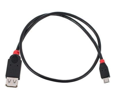 Lindy Premium - Usb-Kabel - Usb (Hunn) Til Micro-Usb Type B (Hann) - Usb 2.0 Otg - 50 Cm - Formstøpt - Svart