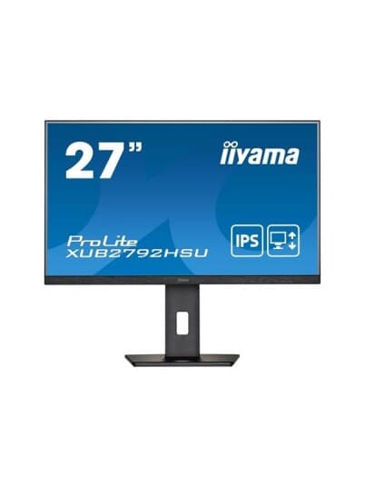 Iiyama Prolite Xub2792hsu-B5 - Led-Skjerm - 27" - 1920 X 1080 Full Hd (1080P) @ 75 Hz - Ips - 250 Cd/M² - 1000:1 - 4 Ms - Hdmi, Vga, Displayport - Høyttalere - Matt Svart