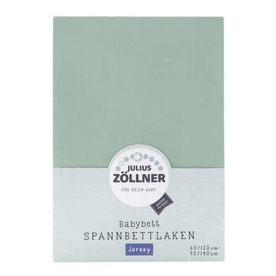 JULIUS ZÖLLNER fitted sheet jersey salvie 70 x 140 cm