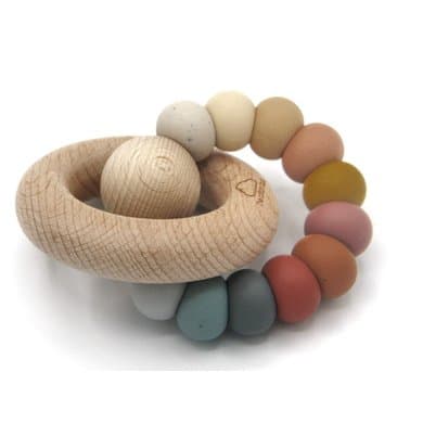 The Cotton Cloud Silicone Teething Ring Neutral