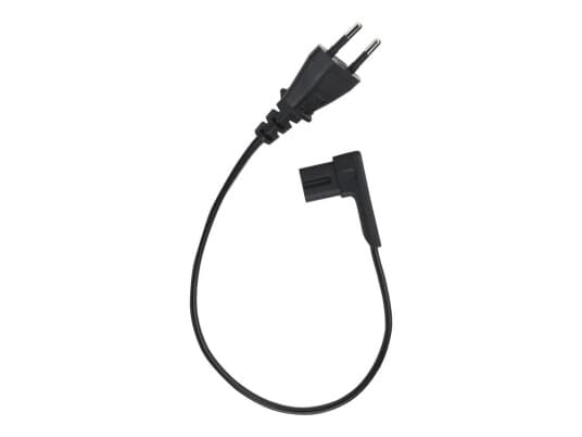 Flexson - Strømkabel - Europlug (Hann) Rett Til Power Iec 60320 C7 Vinklet - 35 Cm - Hvit - Europa