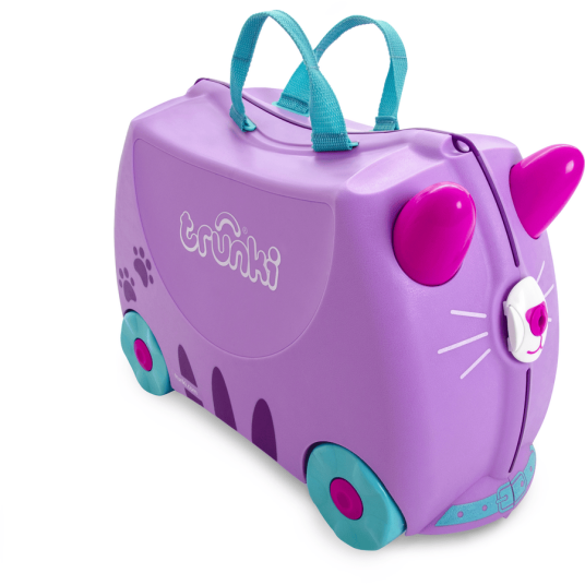 Trunki Cassie The Cat, 3 år, 4 hjul, Blå, Rosa