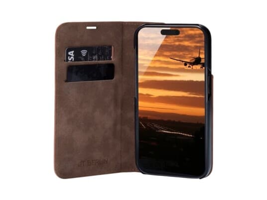 Jt Berlin Tegel, Flip Case, Apple, Iphone 14 Pro Max, 17 Cm (6.7"), Konjakkfarget