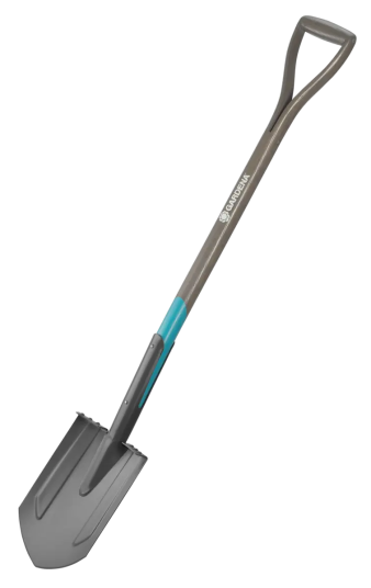 Gardena 17001-20, Spade For Dreneringsarbeid, Stål, Sort, D-Formet, Monokromatisk