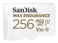 Sandisk Max Endurance - Flashminnekort (Microsdxc Til Sd-Adapter Inkludert) - 256 Gb - Video Class V30 / Uhs-I U3 / Class10 - Microsdxc Uhs-I