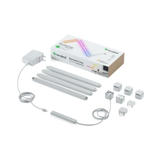 Nanoleaf Lines 90 Degress Smarter Kit - Trådløst Lyssett - Led X 4 - 2 W - Rgbw-Lys - 1200-6500 K - Linje