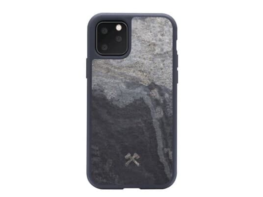 Woodcessories Ecobump Bumper Case Stone - Baksidedeksel For Mobiltelefon - Skifer, Quartzite, Resirkulert Silikon - Camo-Grå - For Apple Iphone 11 Pro Max