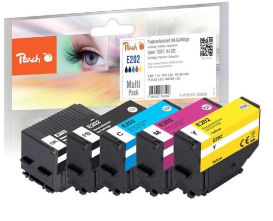 PEACH Patrone Epson Nr.202, PEA, Multi-Pack, T02E7, REM, FW