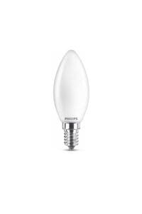 Philips - Led-Lyspære - Form: B35 - Mattslipt Finish - E14 - 6.5 W (Ekvivalent 65 W) - Klasse E - Varmt Hvitt Lys - 2700 K