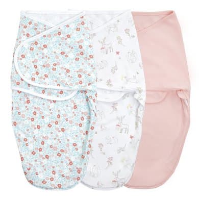 aden + anais™ essentials easy swaddle™ Pakkesekk med 3 pakker eventyrblomst Str. 0-3mnd