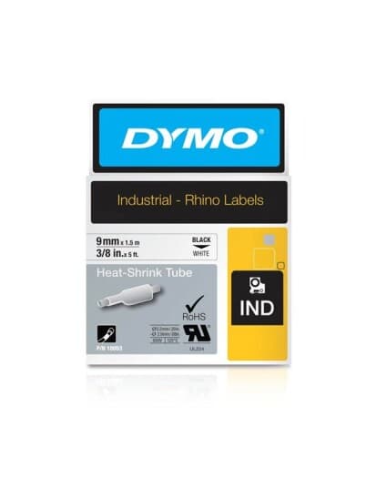 Dymo Rhinopro Heat Shrink Tubing - Polyolefin - Hvit - Rull (0,9 Cm X 1,5 M) 1 Rull(Er) Hylser - For Rhino 4200, 6000, 6000 Hard Case Kit