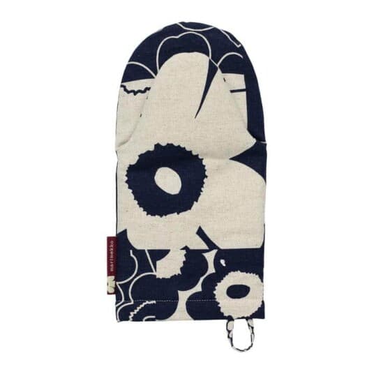 Marimekko grytevott Pieni Unikko cotton, navy blue