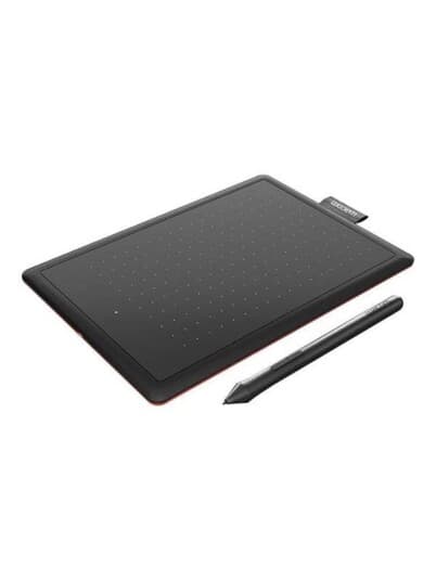 Wacom One By Wacom - Digitaliserer - Høyre- Og Venstrehåndet - 21.6 X 13.5 Cm - Elektromagnetisk - Kablet - Usb - Svart, Rød