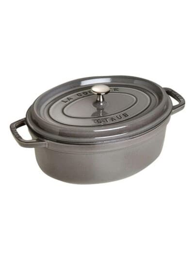 Staub - Cocotte Med Dekke - 31 Cm - 5.5 L - Oval - Grafittgrå