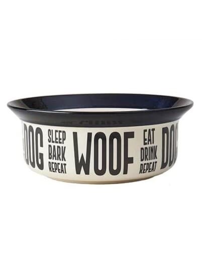 Eat Drink Repeat 8" Bowl Natural/Black