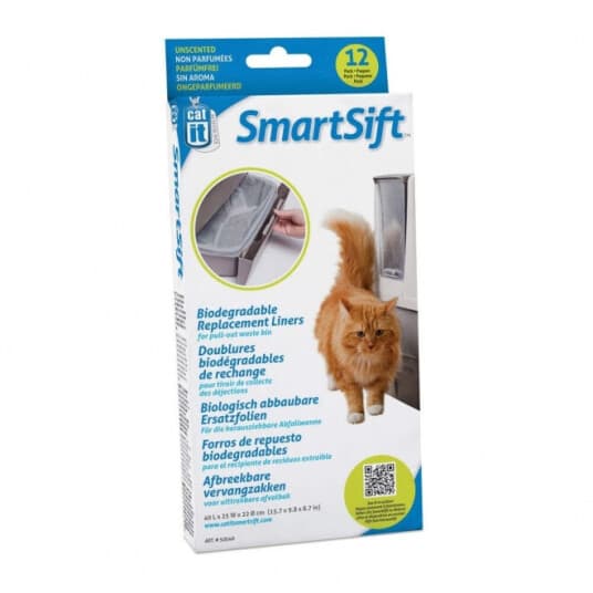 Catit - Biodegradable Replacement Liners (Bottom) Smart Sift 12St - (775.1072)