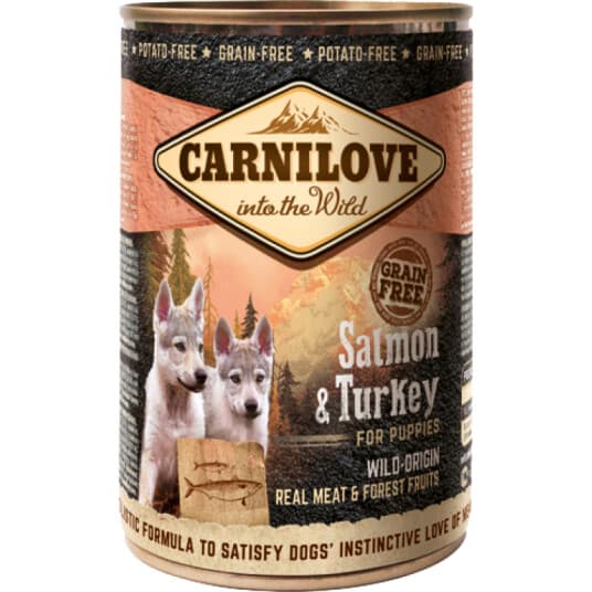 Carnilove Canned Salmon & Turkey For Puppies 400G - (6 Pk/Ps)