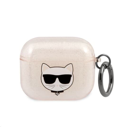 Karl Lagerfeld Kla3uchgd Airpods 3 Deksel Gull/Gull Glitter Choupette