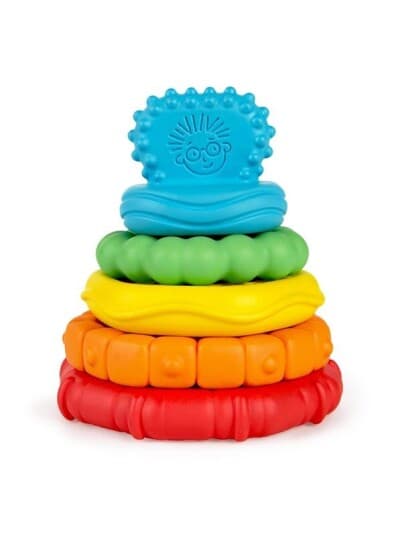 Baby Einstein Multi-Textured Teether Toy Stack & Teether, 12356