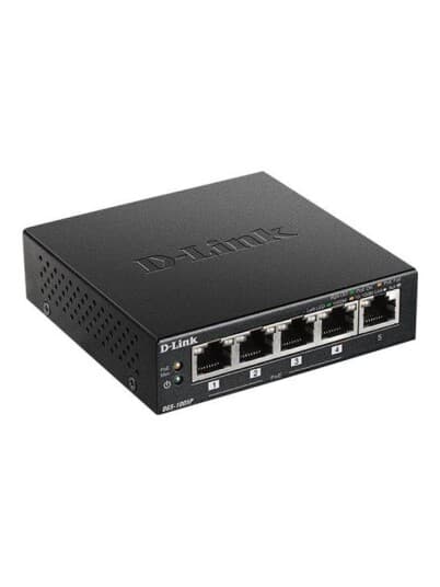 D-Link Dgs 1005P - Switch - 5 X 10/100/1000 (4 Poe+) - Stasjonær - Poe+ (60 W)