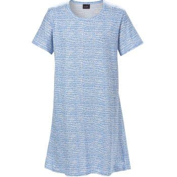 Trofe Croco Big T-Shirt Dress Blå Mønster bomull XX-Large Dame