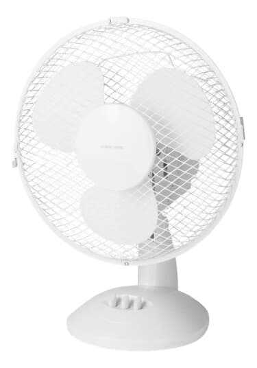 Desk Fan, 230Mm, Two Speed Setting, 20W, Tiltable, White