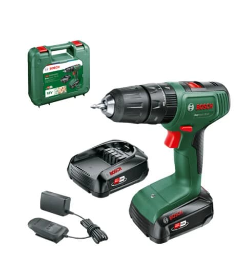 Bosch Easyimpact 18V-40 - Hammerbor/Driver - Trådløs - 2 Hastigheter - Nøkkelfri Borhylse 13 Mm - 32 N·M - 2 Batterier, Inkludert Lader - 18 V