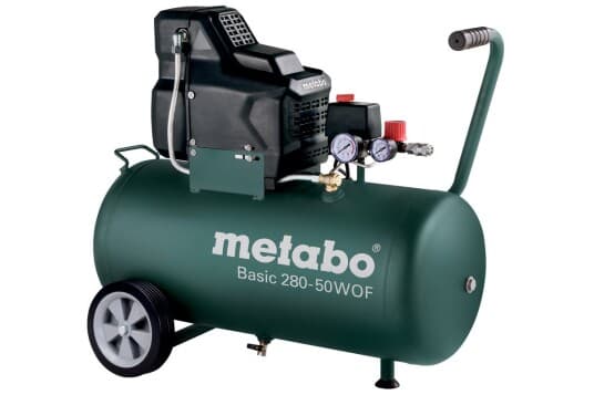 Metabo Basic 280-50 W Of - Luftkompressor - 1,7 Kw - Oljefri - 140 L/Min - 50 Liter