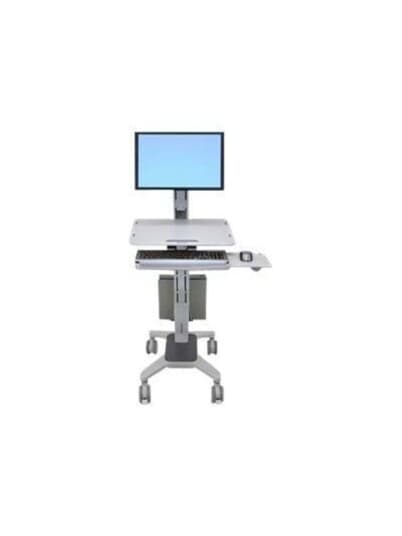 Ergotron Workfit-C Single Ld Sit-Stand Workstation - Vogn - For Lcd-Skjerm / Pc-Utstyr - Grå - Skjermstørrelse: Inntil 30"