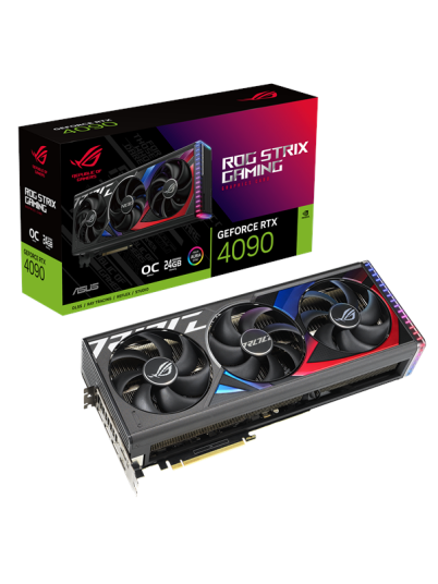 Asus Rog Strix Geforce Rtx 4090 - Oc Edition - Grafikkort - Nvidia Geforce Rtx 4090 - 24 Gb Gddr6x - Pcie 4.0 - 2 X Hdmi, 3 X Displayport