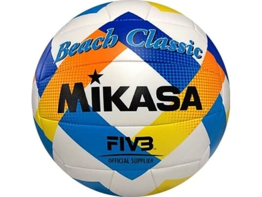 Sandvolleyball Mikasa Beach Classic Hvit Og Blå-Gul Bv543c-Vxa-Y (5)