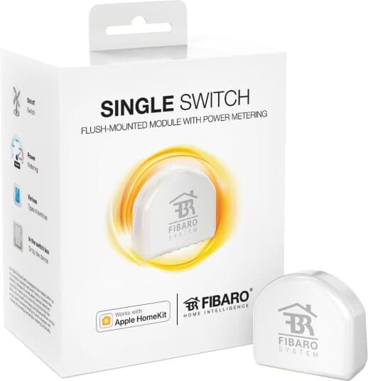 Fibaro Single Switch - Sokkelsvitsj - Trådløs - Bluetooth - 2.4 Ghz