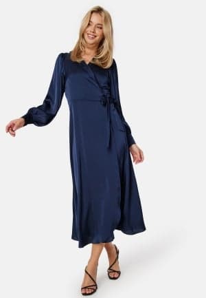 VILA Vienna Ravenna L/S Ankle Wrap Dress Navy Blazer 34