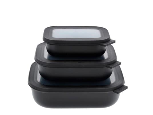 Mepal - Cirqula Low Rect Bowl Set​ - Black (14599) /Kitchen And Dining /Black