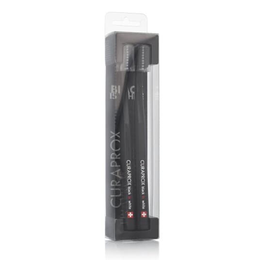 Curaprox 5460 Ultra Soft Black Is White Edition Toothbrush Set (Black And Black) 2 Pcs