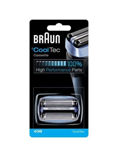 Braun Cooltech 40B - Reservefolie Og -Skjærer - For Barbermaskin - Blå - For Braun °Cooltec Ct4s, Ct5cc