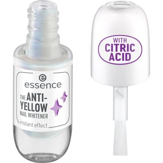 Essence The Anti-Yellow Nail Whitener, Negleserum, Unisex, 8 Ml, Whitening, Translucent, Børste