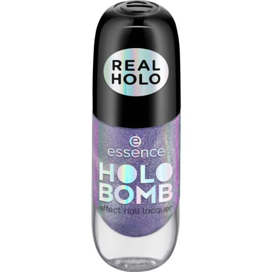 Essence Holo Bomb, 8 Ml, Lilla, Holol, Farging, Holografisk, Flaske