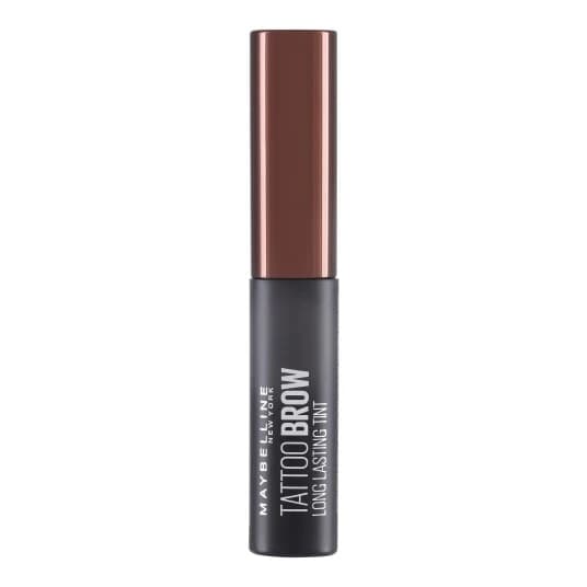 Maybelline Tattoo Brow Gel - 3 Dark Brown - Wenkbrauw Gel, Brun, Dark Brown, Kvinner, 5 Ml, Børste, 1 Stykker