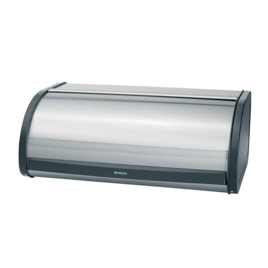 Brabantia Matte Steel Roll Top Bread Bin, Rektangulær, Rustfritt Stål, 447 Mm, 260 Mm, 173 Mm, 2,3 Kg