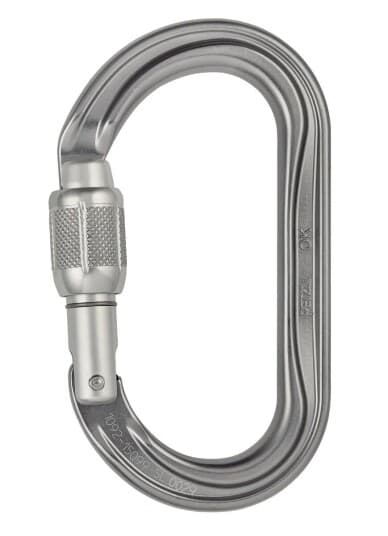 Petzl M33a Sl, Skrulås, Låsbar, D-Formet, Aluminium, Grå, 25 Kn