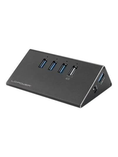 Lc Power Lc-Hub-Alu-2B-4 - Hub - 3 X Superspeed Usb 3.0 + 1 X Superspeed Usb 3.0 (Lader) - Stasjonær