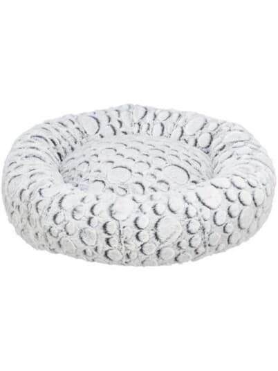 Trixie Mila Bed, Round, Plush, Ø 60 Cm, White-Grey