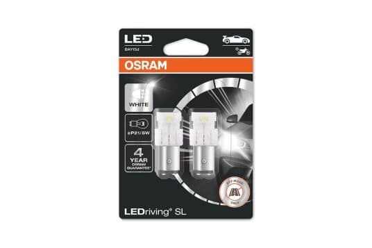 Osram Led Pære Rød P21-5W - 2 Stk.