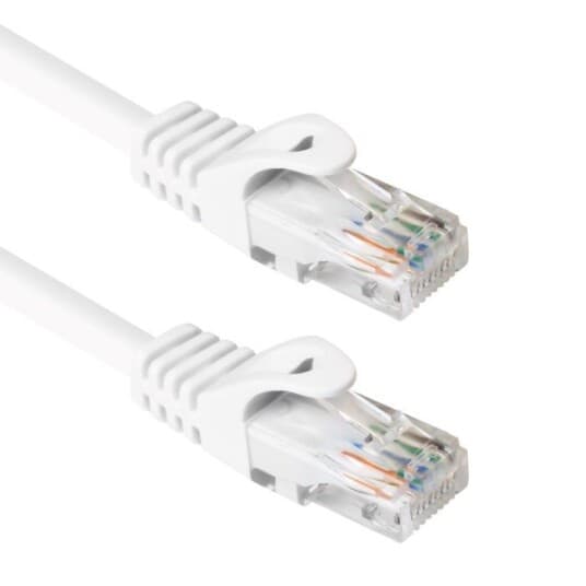 Goobay - Koblingskabel - Rj-45 (Hann) Til Rj-45 (Hann) - 15 M - Utp - Cat 6 - Formstøpt, Uten Hindringer - Hvit