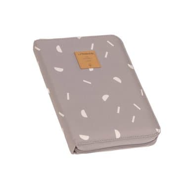 LÄSSIG Mother passport cover med glidelås Blocks taupe