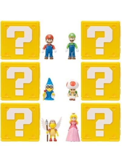 Super Mario Movie Mini World 1.25 Inch Figure In Question Block With Scene W1, Asst.