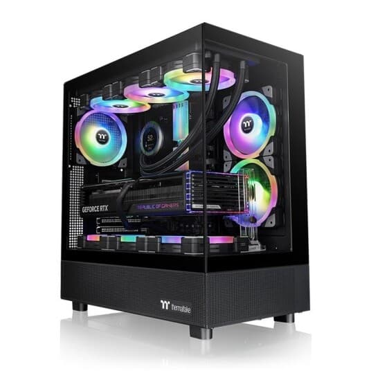 Thermaltake View 270 TG ARGB - Mid tower - utvidet ATX (E-ATX) - sidepanel med vindu (herdet glass) - ingen strømforsyning (PS/2) - svart - USB/lyd