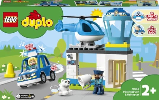 Lego Duplo Town 10959 Politistasjon Og Politihelikopter